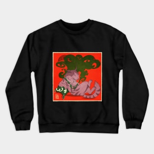 Monmon smoking japan cat Crewneck Sweatshirt